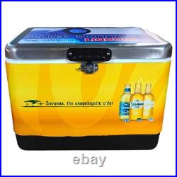 54Qt Large Capacity Heavy Duty Metal Cooler Box for Camping Fishing Pinnic BBQ