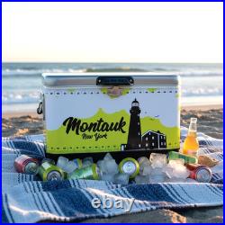 54Qt Portable Cooler Stainless Steel Ice Chest for Camping, Backyard & Outdoor