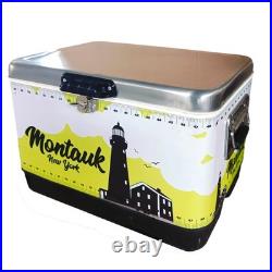 54Qt Portable Cooler Stainless Steel Ice Chest for Camping, Backyard & Outdoor