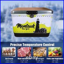 54Qt Portable High-Capacity Camping Essential Cooler, Stainless Steel Ice Chest