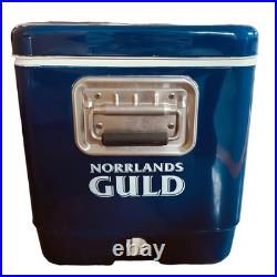 54Qt Portable Metal Ice Chest, Dark Blue, Beverage and Beer Cooler for Outdoor