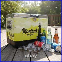 54Qt Stainless Steel Cooler, Insulated Portable Ice Chest for Camping, Tailgating