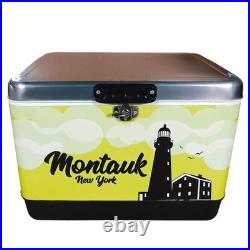 54Qt Stainless Steel Cooler, Insulated Portable Ice Chest for Camping, Tailgating