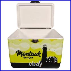 54Qt Stainless Steel Cooler, Insulated Portable Ice Chest for Camping, Tailgating