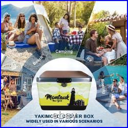 54Qt Stainless Steel Cooler, Insulated Portable Ice Chest for Camping, Tailgating