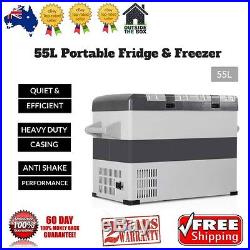 55L Portable Fridge & Freezer Camping Car Caravan Cooler Boat Refrigerator New
