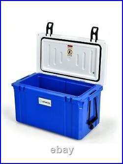 58 Quart Portable Cooler Ice Chest Leak-Proof 80 Cans Ice Box For Camping