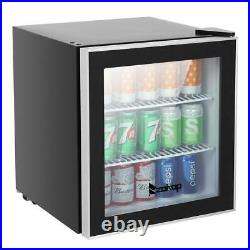 60 Can 1.6Cu Ft Beverage Cooler Mini Fridge Stainless Steel Glass Door Beer Bar