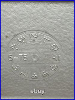 60s/70s Coleman Steel-Belted Cooler Green Metal Ice Chest with White Base