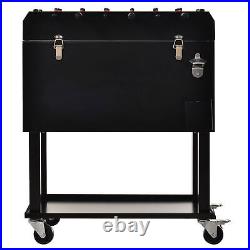 68QT Rolling Ice Chest Portable Patio Party Drink Cooler Cart Foosball Top