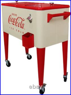 80 QT Cream and Red Coca-Cola Cooler CP 98131 80 QT Cream and Red Coca-Cola Cooler CP 98131