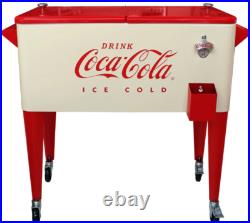 80 QT Cream and Red Coca-Cola Cooler CP 98131 80 QT Cream and Red Coca-Cola Cooler CP 98131