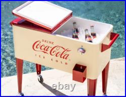 80 QT Cream and Red Coca-Cola Cooler CP 98131 80 QT Cream and Red Coca-Cola Cooler CP 98131