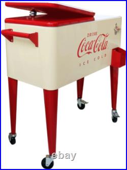 80 QT Cream and Red Coca-Cola Cooler CP 98131 80 QT Cream and Red Coca-Cola Cooler CP 98131