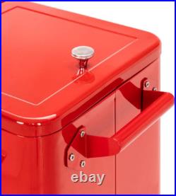 80 Quart Rolling Ice Chest on Wheels, Portable Patio Party Bar Drink Cooler Cart 80 Quart Rolling Ice Chest on Wheels, Portable Patio Party Bar Drink Cooler Cart