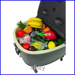 82Qt Dual-Lid Rolling Cooler Locking Wheels, 4-Day Ice Retention, Bottle Opener 82Qt Dual-Lid Rolling Cooler Locking Wheels, 4-Day Ice Retention, Bottle Opener