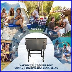 82Qt Dual-Lid Rolling Cooler Locking Wheels, 4-Day Ice Retention, Bottle Opener 82Qt Dual-Lid Rolling Cooler Locking Wheels, 4-Day Ice Retention, Bottle Opener