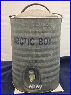 ARCTIC Boy Water Cooler Galvanized Steel Metal 3 Gallon Camping Outdoor Portable