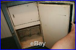 Antique Belknap Commander Ice Box Metal Tin Cooler Refrigerator Icebox