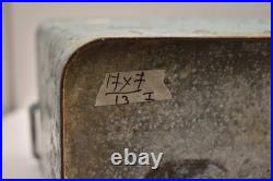Antique Coca-Cola Cooler Box 1940s Metal Ice Chest Embossed Drink Coca-Cola Logo