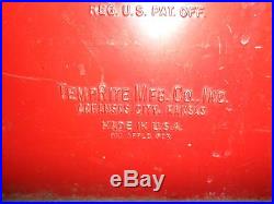 Antique Coca Cola Metal Ice box Cooler TempRite Mfg. Co. Arkansas City