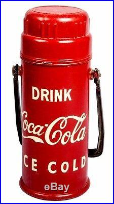 Antique Cylindrical Coca Cola Soda Bottle Opener In A Metal Cooler Box HB 0111