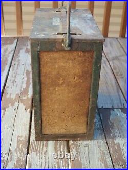 Antique Kooler Kit Insulite Metal Aluminum Ice Chest Cooler 1920s 13W X 15H