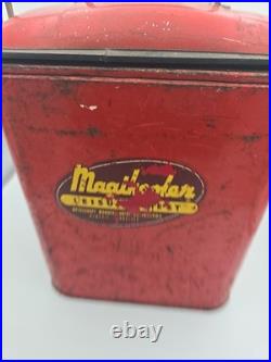 Antique Magikooler Metal Ice Chest galvanized Rare 1950s Great Condition