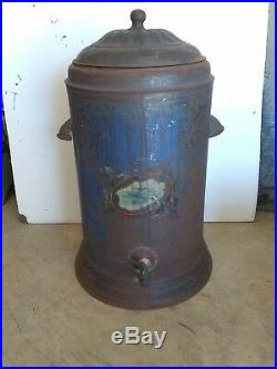 Antique Metal Tole/Toleware Water Cooler 5 gallon