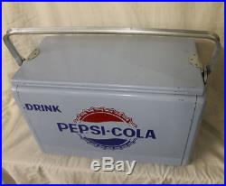 Antique Pepsi-Cola advertising Metal Cooler