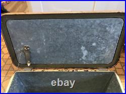 Antique THERM A CHEST metal ice chest with bottle opener
