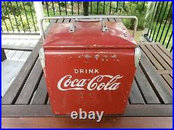 Antique / Vintage 1950's Coca Cola metal cooler by TempRite Mfg Co