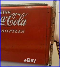 Antique Vintage 1950s Coca-Cola Coke Red Metal Cooler Ice Chest Soda Pop