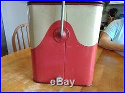 Antique Vintage 1950s The Traveler Metal Cooler Ice Chest Soda Pop