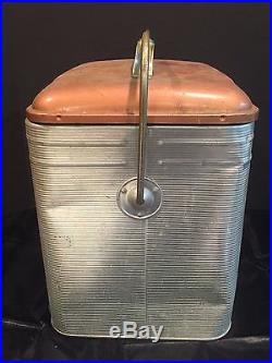 Antique Vintage Knapp-Monarch Therm-a-Kooler Aluminum Metal Cooler c. 1950s