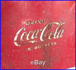 Antique/Vintage Original Condition Drink Coca-Cola In Bottles Metal Cooler