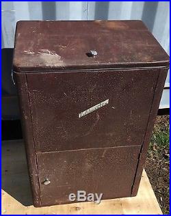 Antique Vtg Koldmaster Galvanized Metal Ice Box Beer Bar Cooler Chest Cart Rare