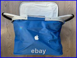Apple Employee Cooler Large Metal Frame and Handles Blue