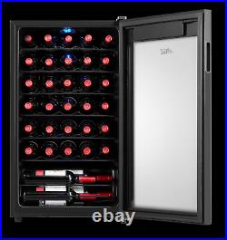 Arctic King Premium 34-Bottle Wine Cooler Touch Control LED Lighting Black