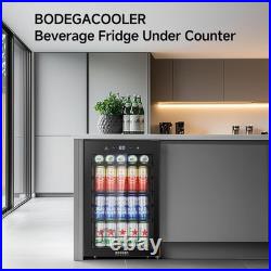 BODEGACOOLER Beverage Refrigerator Cooler, 24 Bottles Mini Fridge with Glass Door