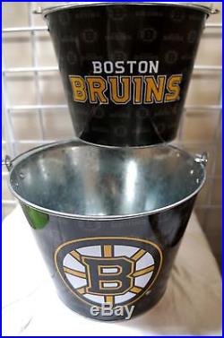 BOSTON BRUINS NHL Metal Beer Bucket Beer 5 Quart COOLER Hold 6 Bottles of Beer
