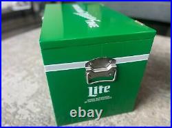 BRAND NEW Vintage Metal Ice Box Cooler Miller Lite Philadelphia Eagles