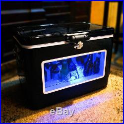 BREKX 54QT Black Party Cooler with LED Lights and Window B-grade