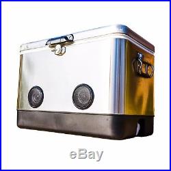 BREKX 54QT Stainless Steel Party Cooler with High-Powered Speakers B-Grade