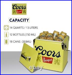 Banquet Retro Ice Chest Cooler with Bottle Opener 13 L /14 Quart Vintage Styl