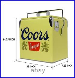 Banquet Retro Ice Chest Cooler with Bottle Opener 13 L /14 Quart Vintage Styl