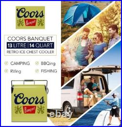 Banquet Retro Ice Chest Cooler with Bottle Opener 13 L /14 Quart Vintage Styl