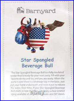 Barnyard Star Spangled Beverage Bull Metal Beverage Ice Cooler