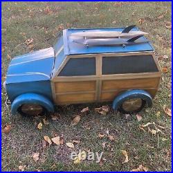 Beach Station Wagon Metal Art Ice Chest on Wheels Cooler Aaron Jackson Style 28