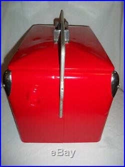Beautiful Vintage Restored COCA-COLA Metal Ice Cooler ACTON MFG 12x15x19